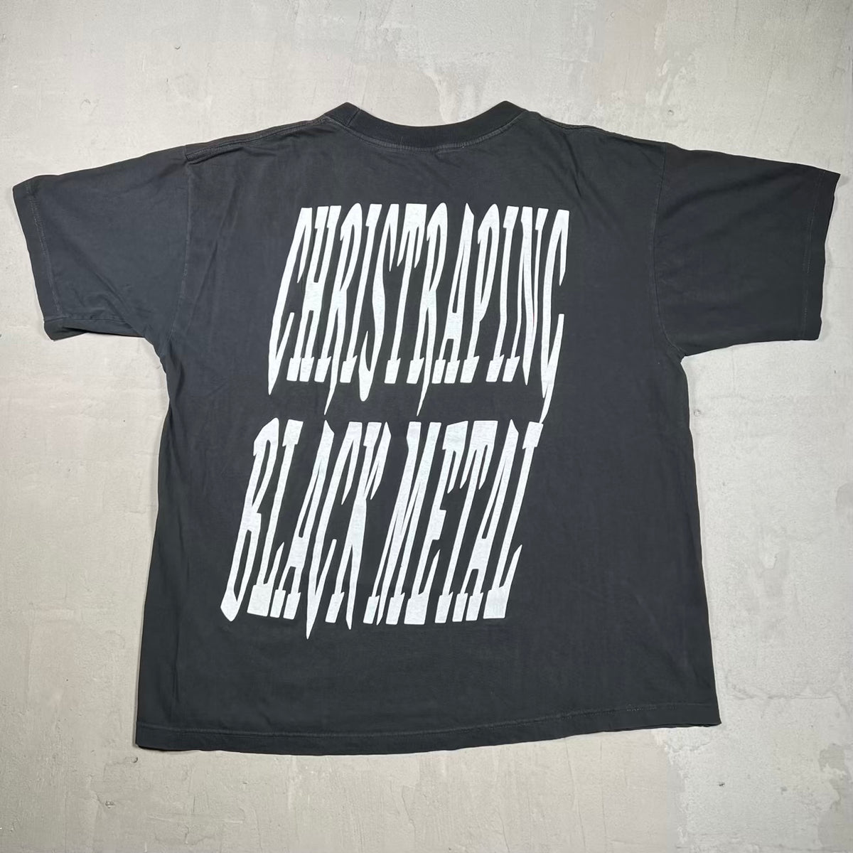1999 Marduk Christrapping Death Metal Black Tee DRYROT Size XL USED v20166