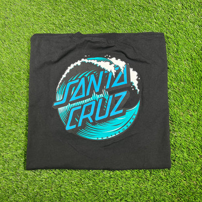 Santa Cruz Skateboarding Black Logo Tee Size XL USED v17417