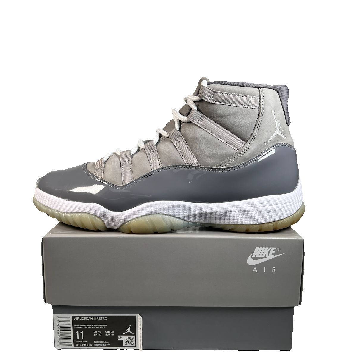 Jordan 11 High Cool Grey (2021) Size 11 USED s22797