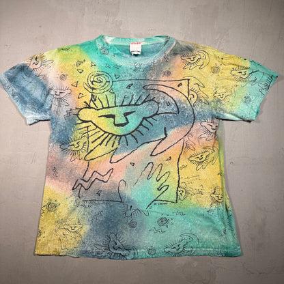 1990s Disney Lion King AOP Tie Dye Size Large USED v17267