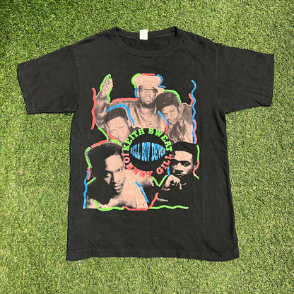 1991 Keith Sweat x Johnny Gill x Bell Biv Devoe Black Tour Tee Size Large USED v16081