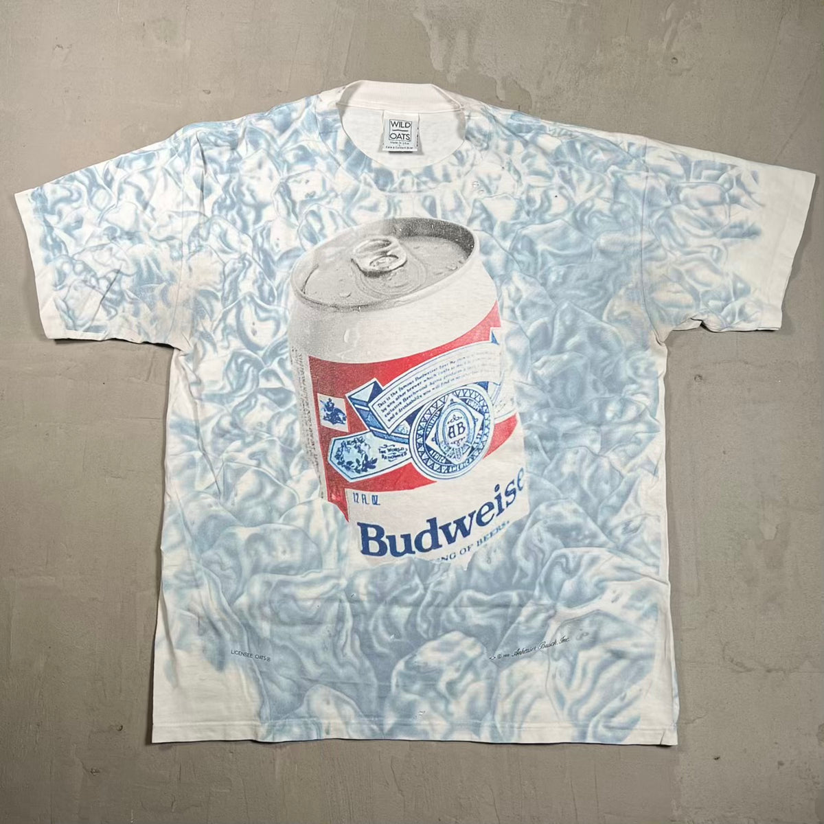 1992 Budweiser Can AOP Tee Size Large USED v19916