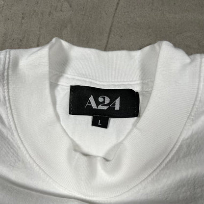 A24 "Everything Everywhere" White Promo Tee Size Large USED x18627