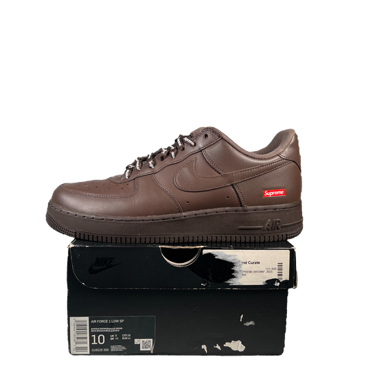 Nike Air Force One Low Supreme Baroque Brown (2023) Size 10 USED s19672