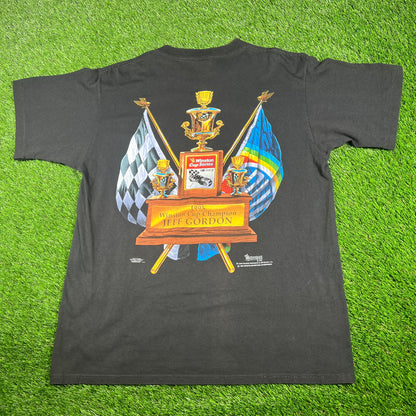 1995 Jeff Gordon Black Nascar Winston Cup Champion Size Large USED v17049