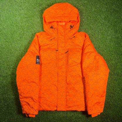 Puma x Pleasures Orange Puffy Jacket Size Small NEW x15970