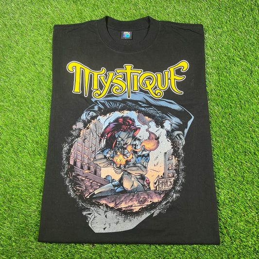 Mask and Disguise M.A.D. Marvel "Mystique" Black Tee Size XL USED v17075