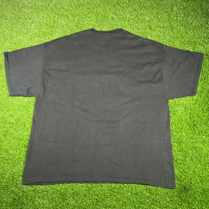 Y2K Avirex Black Fighter Pilot Tee Size XXL USED v17300