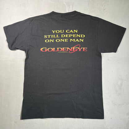 1995 James Bond 007 Golden Eye Promo Black Tee Size Large USED v18036