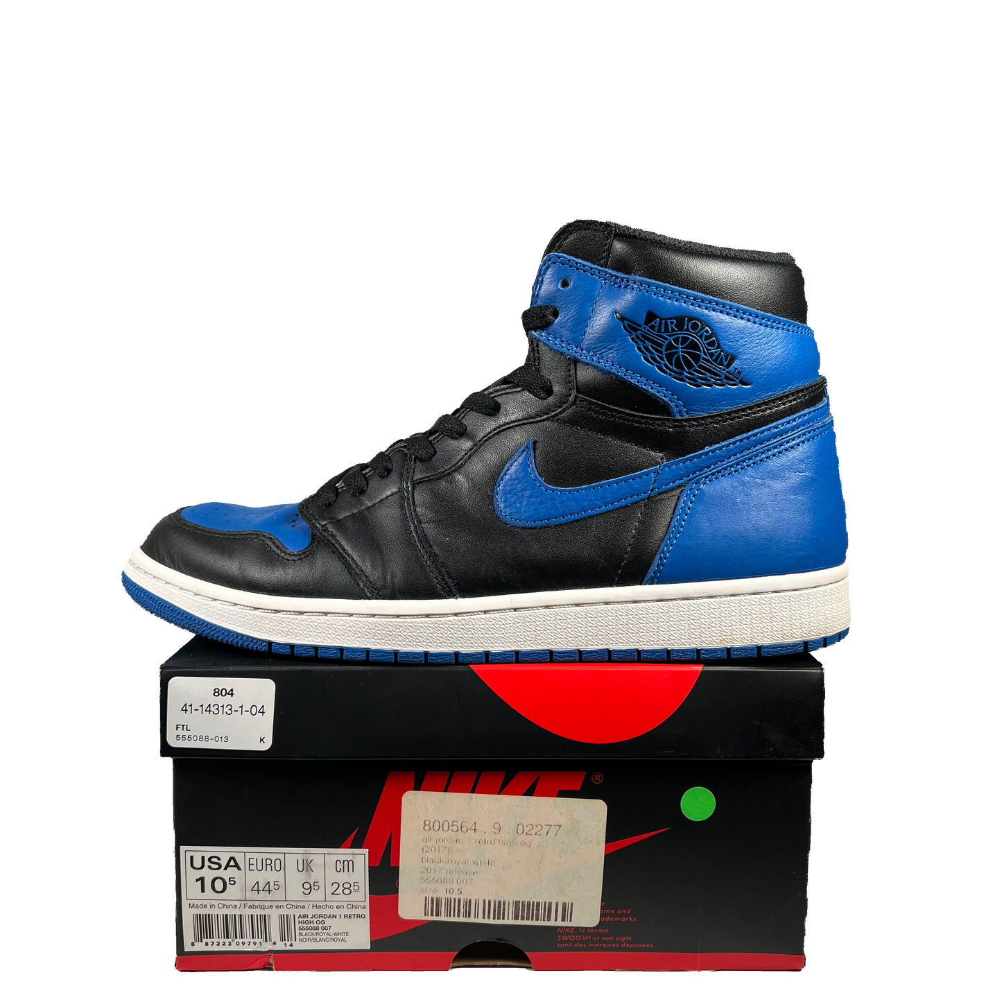 Jordan 1 High Royal (2017) Size 10.5 USED s20219