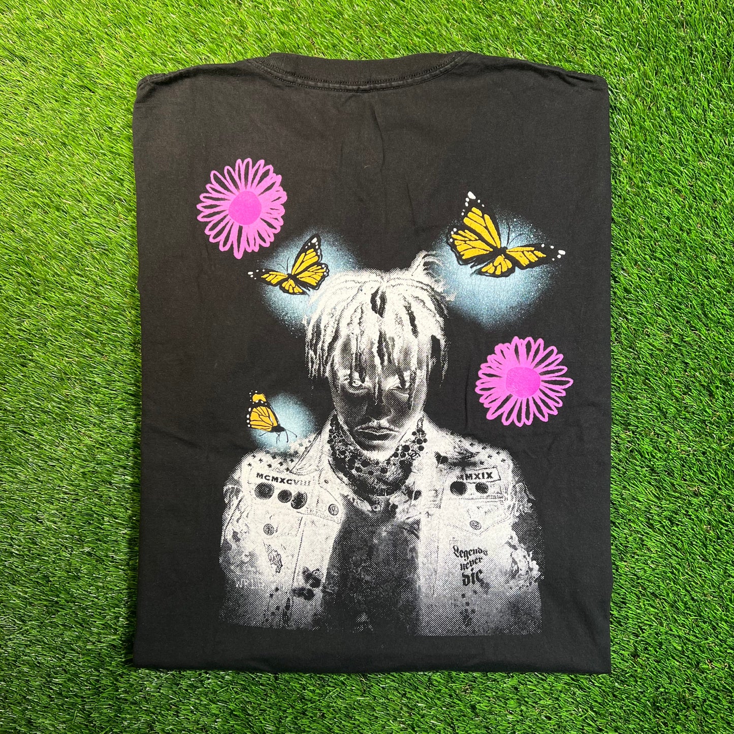 Juice Wrld Legends Never Die RIP Black Tee Size Large USED x16963