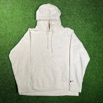 Kith New York Yankees Cream Logo Hoodie Size Large USED x15905
