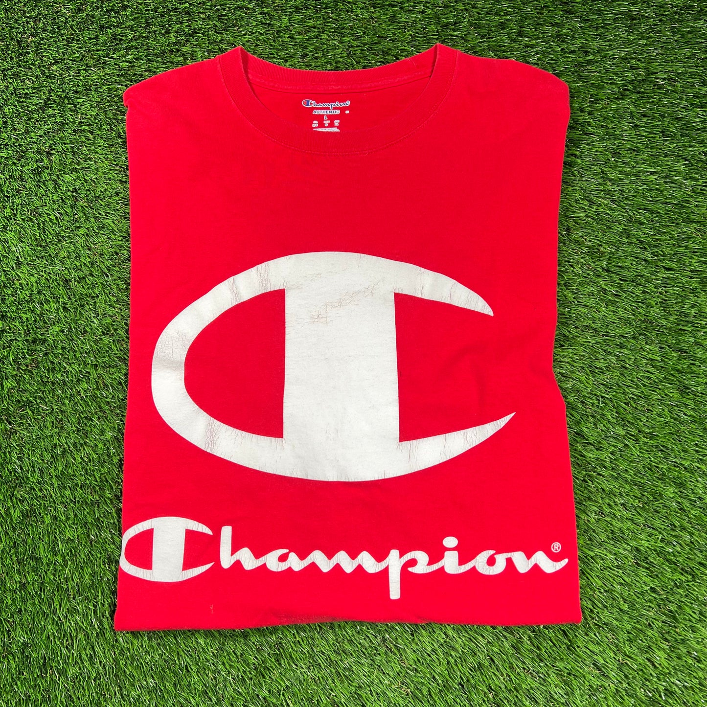 Supreme Champion Longsleeve Red Tee (2017) Size Large USED x16225