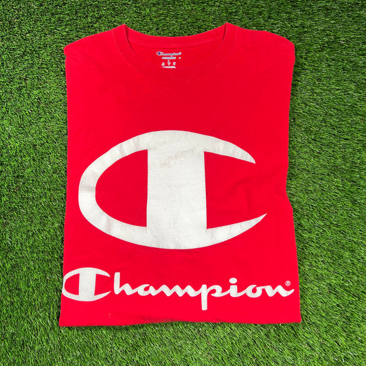 Supreme Champion Longsleeve Red Tee (2017) Size Large USED x16225