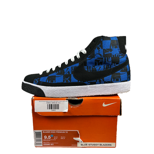 Nike SB Blazer Stussy Neighborhood Blue 2008 SAMPLE Size 9.5 USED s3826