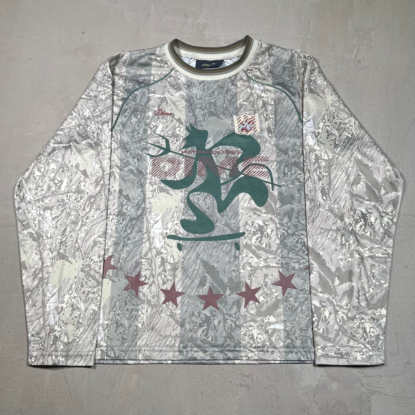 Dime Patinadores Camo Longsleeve Size Medium USED x17442