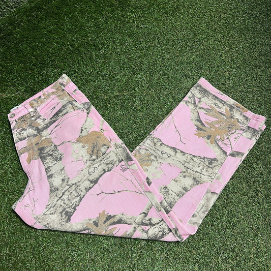 Stussy Workgear Real Camo Pink Pants Size 32 USED x13945