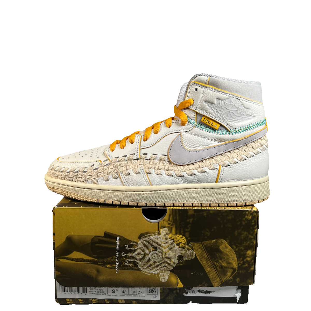Jordan 1 High Union LA Bephies (2023) Size 9.5 USED s22701