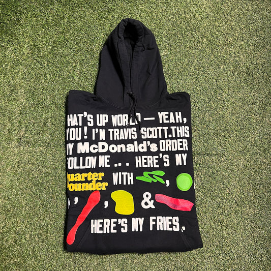 CPFM 4 Cactus Jack Script Black Hoodie Size Large NEW x13630