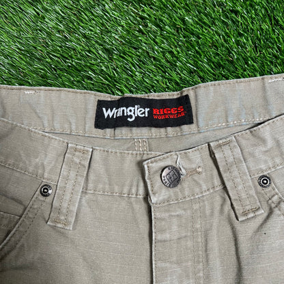 Y2K Wrangler Khaki Workwear Size 34 USED v18186