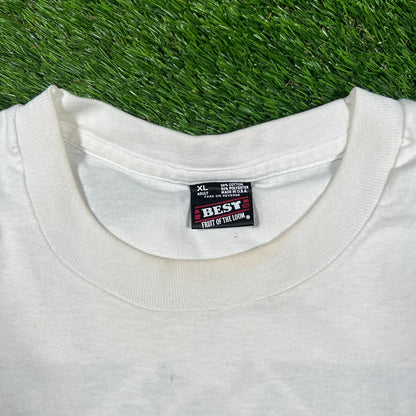 1995 Caution Party Ahead White Tee Size XL USED v17118