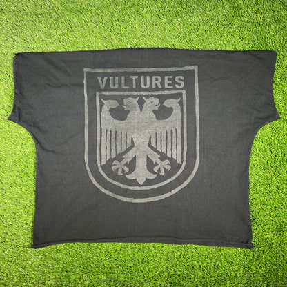 Kanye West Vultures Raw Neck Black Tee Size 2 (Medium) USED x14373