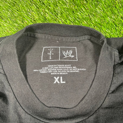 Travis Scott WWE Black "OTC" Roman Reigns Tee (2025) Size XL USED x15854