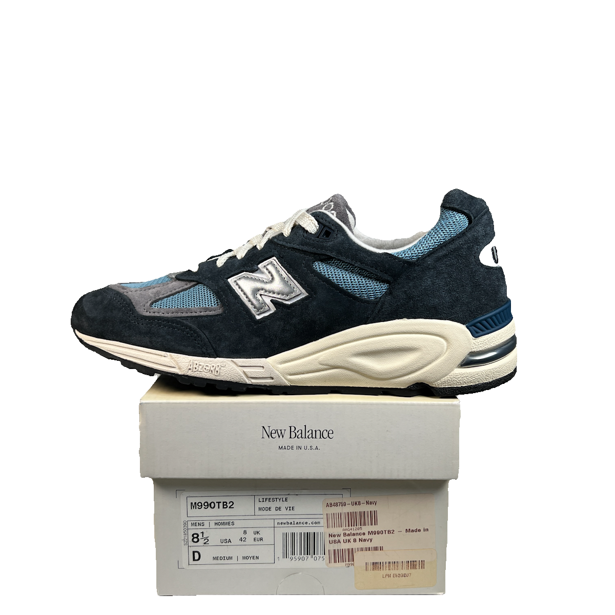 New Balance 990v2 MiUSA Teddy Santis Navy Castlerock (2022) Size 8.5 USED s22786