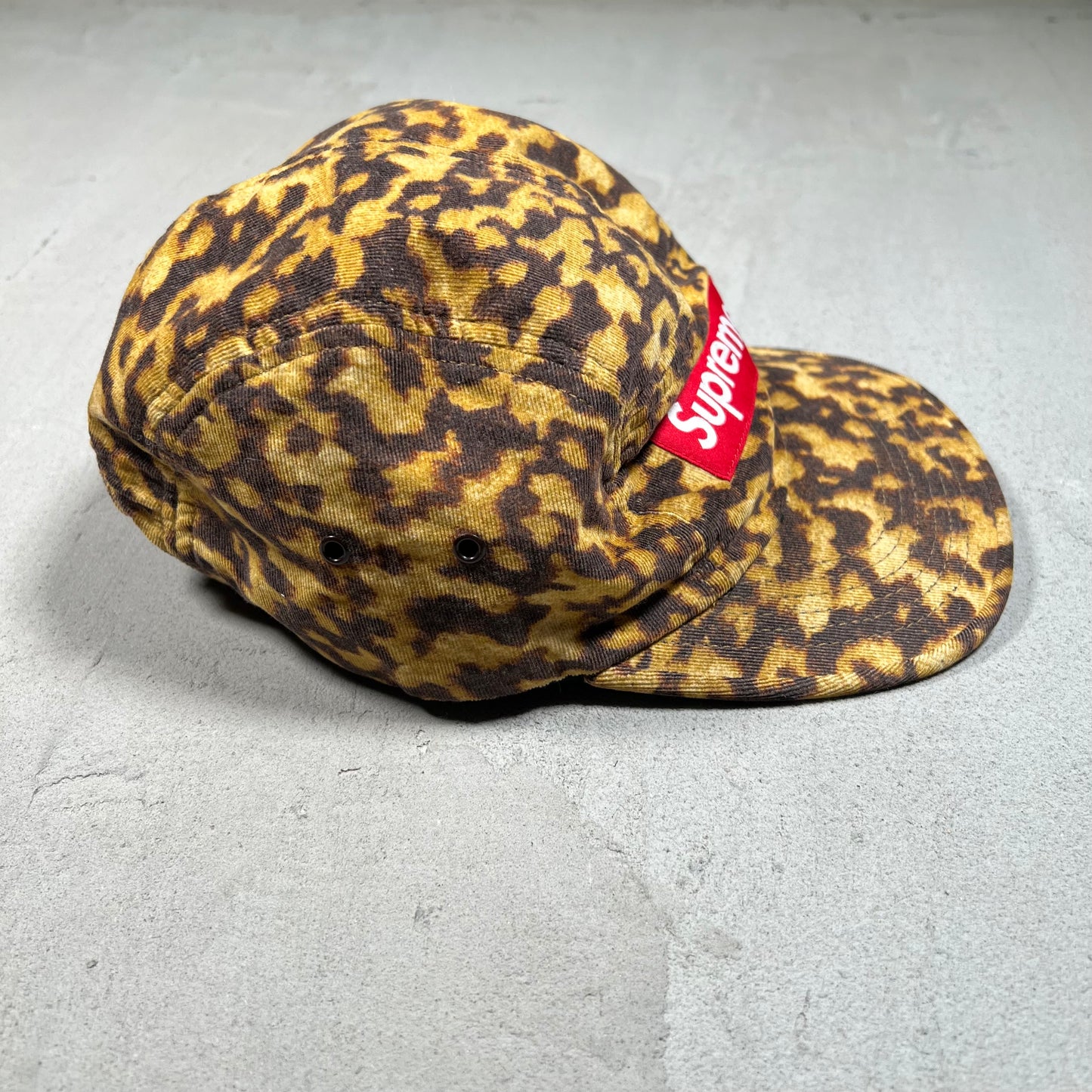 Supreme Leopard Print Liberty Art Box Logo Camp Hat USED x17545