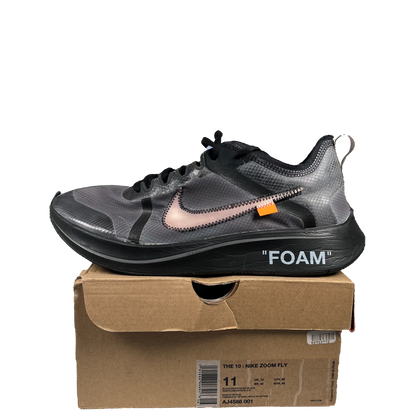 Nike Zoom Fly Off-White Black Silver (2018) Size 11 USED s19367
