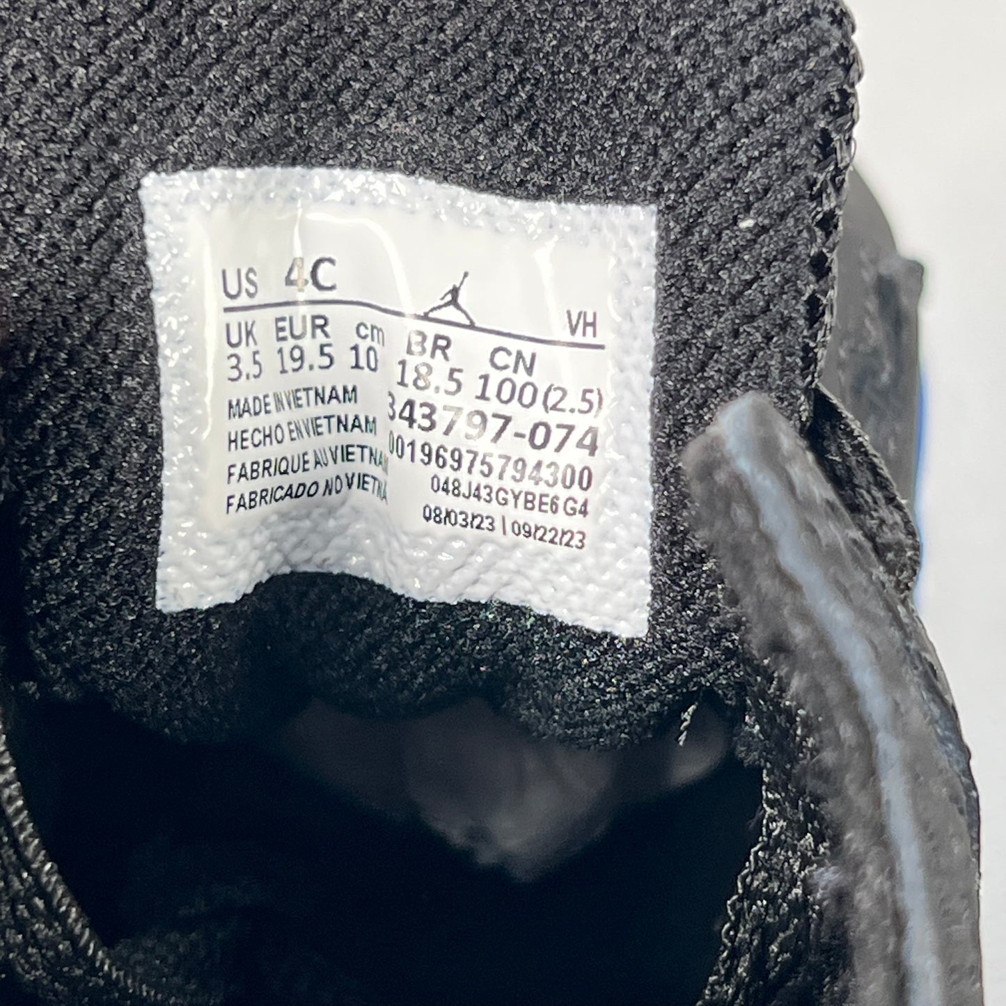 Jordan True Flight Black Hyper Royal Photo (2024) Size 4c NEW s18788