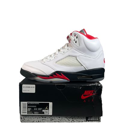 Jordan 5 Fire Red Silver Tongue (2020) Size 8.5 NEW s22479