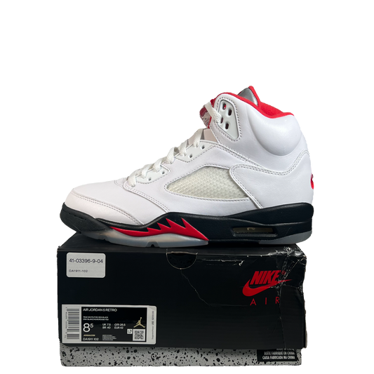 Jordan 5 Fire Red Silver Tongue (2020) Size 8.5 NEW s22479