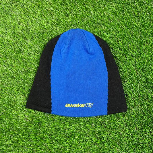 Awake NY Blue/Balck Beanie USED x16773