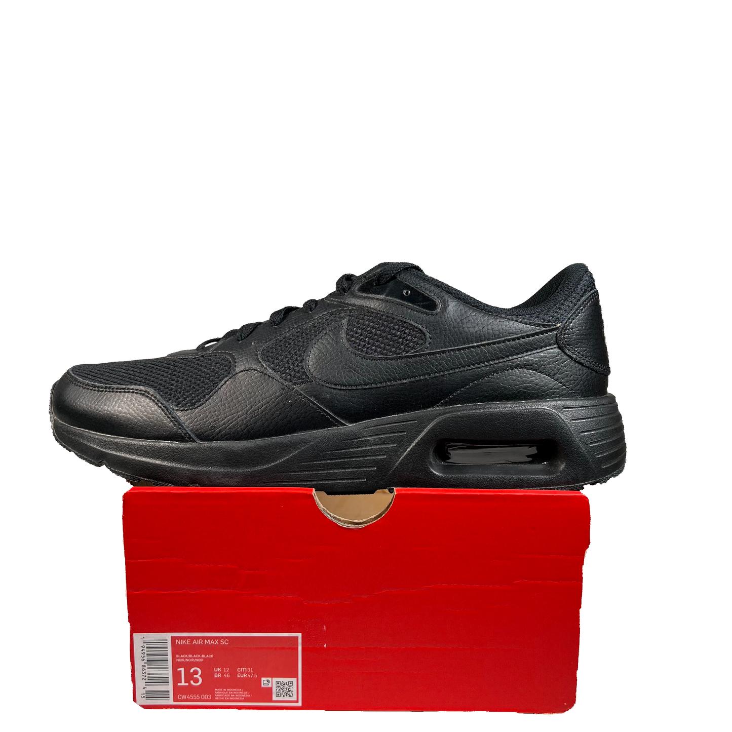 Nike Air Max SC Triple Black (2021) Size 13 USED s22345