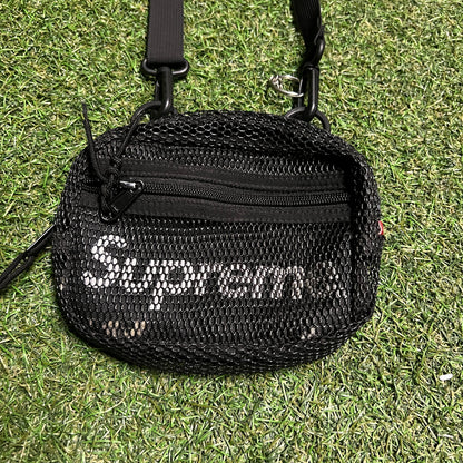 Supreme Small Mesh 2020 Black Shoulder Bag USED x13974