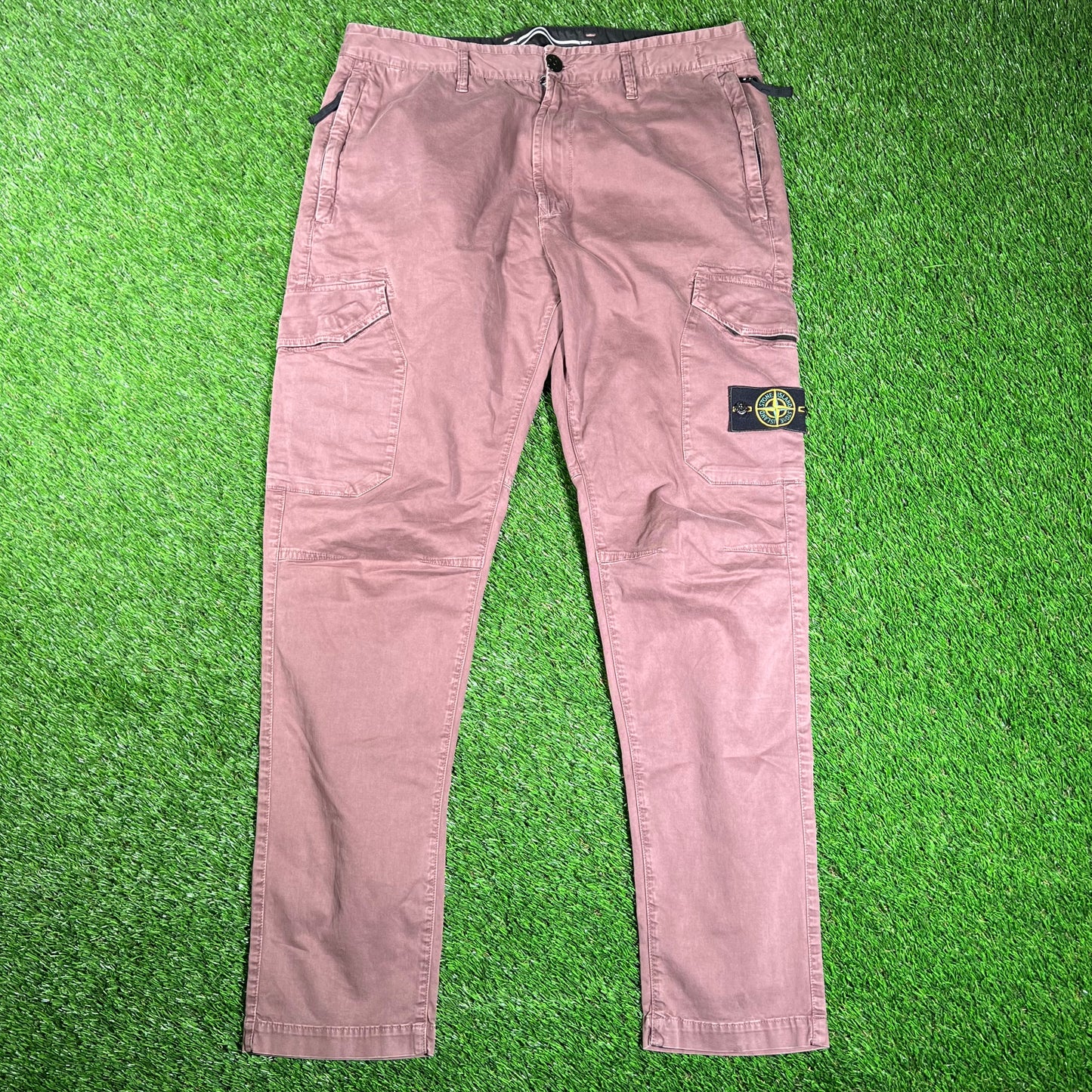 Stone Island Washed Brown Cargo Pants Size 33 USED x16070