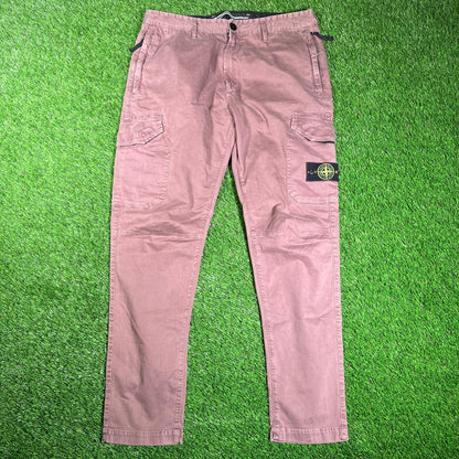 Stone Island Washed Brown Cargo Pants Size 33 USED x16070