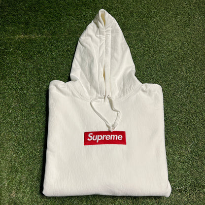 Supreme White BOGO Hoodie (2021) Size XL USED x14251