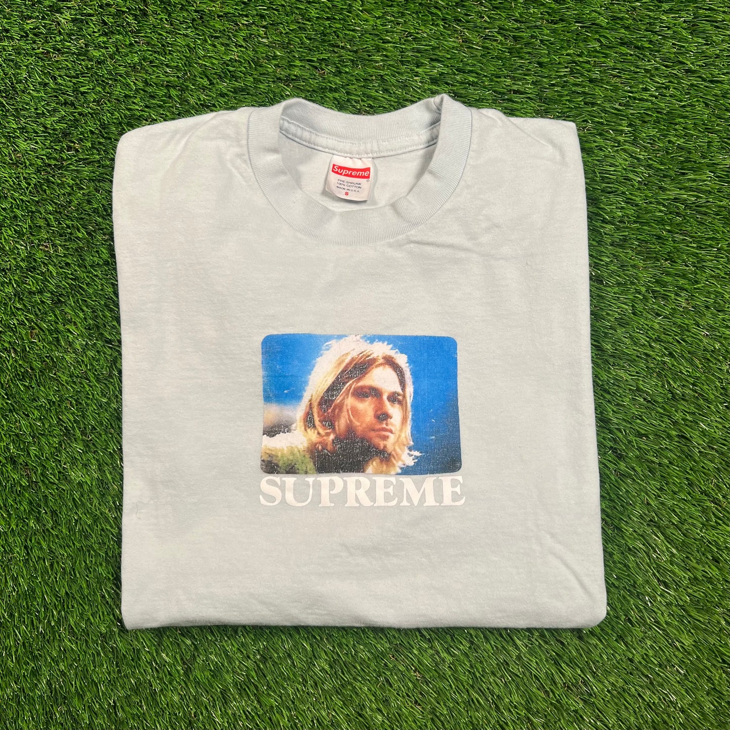 Supreme Pale Blue Kurt Cobain Tee (2023) Size Small USED x16232