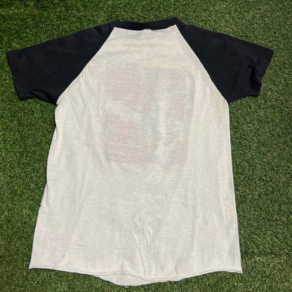 1981 Frampton Breaking All The Rules Tour White Baseball Tee Size Small USED v16396