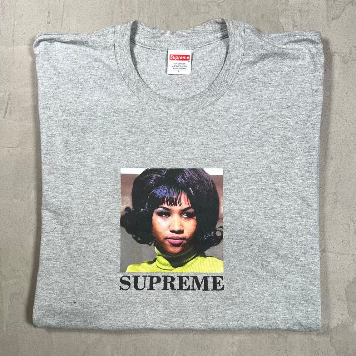 Supreme Aretha Tee Grey (2026) Size Large USED x18594