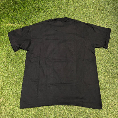 1994 Barbra The Concert Big Face Black Tee Size Large USED v16492