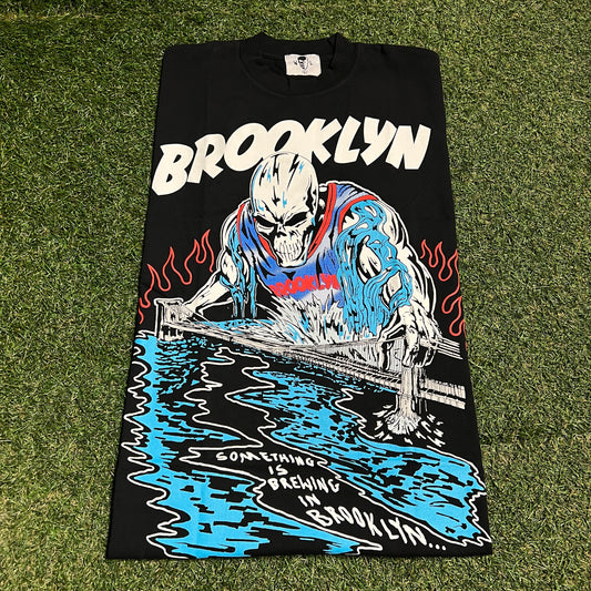 Warren Lotas Brooklyn Gaint Black Tee Size Large NEW x14030