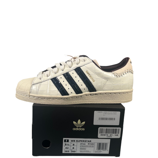 Adidas Superstar Wales Bonner White Croc (2024) Size 8.5 NEW s18516