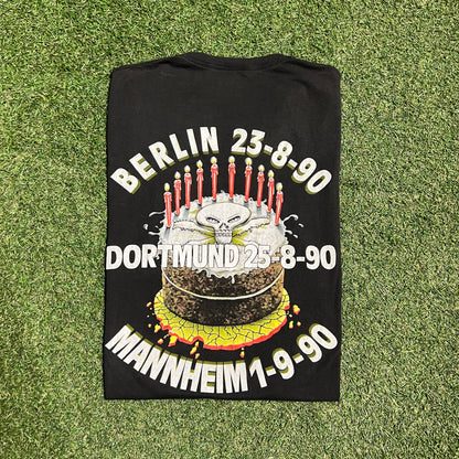 1990 Super Rock Music Fest Black Tee Size XL USED v16072