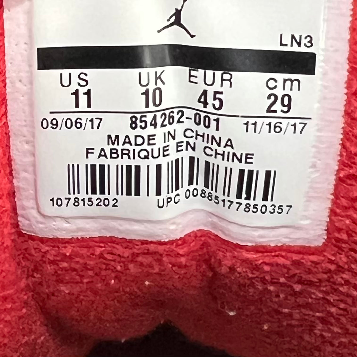 Jordan 3 Black Cement (2018) Size 11 USED s23331