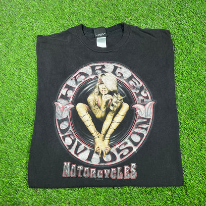 2015 Harley Davidson Girl Danburt CT Black Tee Size XL USED v17095