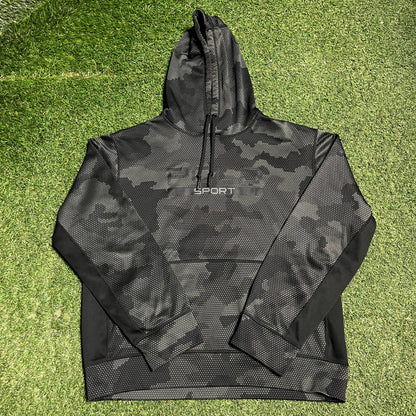 Polo Sport Grey/Black Modern Camo Hoodie Size Medium USED v16478