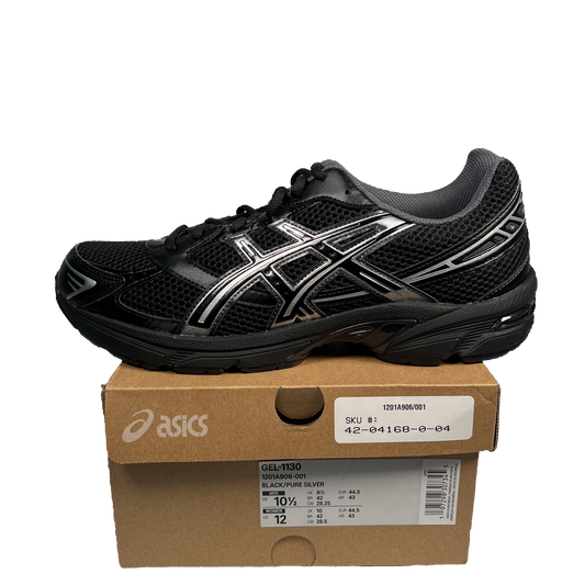 Asics Gel-1130 Black Pure Silver (2024) Size 10.5 NEW s17711